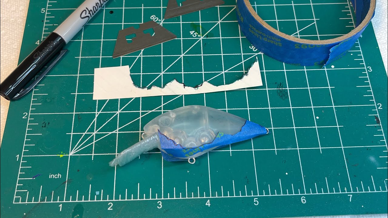 Tutorial: How to Cut Tape Craw Stencils for lure blanks 