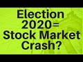 Election 2020= Stock Market Crash?