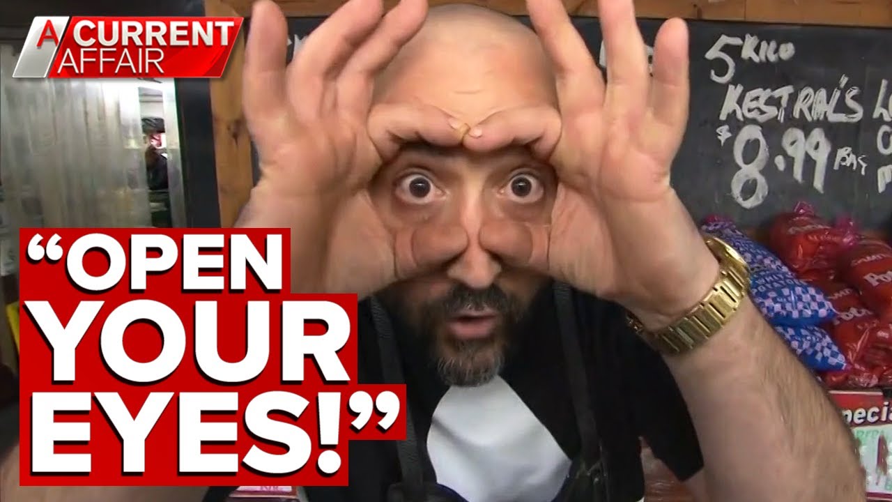 Viral foulmouthed grocer's message for shoppers A Current Affair