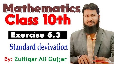 Standard Deviation, Variance | Exercise 6.3 | Chapter # 6 | Mathematics Class 10th | Lec #