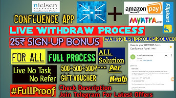 Confluence Panel App Withdraw Waiting prob Solved | GiftCards For All |Sign-up Withdraw Full Process