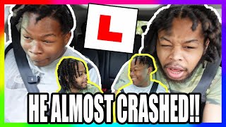 DEEWAGON TRIED TO CRASH MY CAR! (TEACHING MY LITTLE BROTHER HOW TO DRIVE)