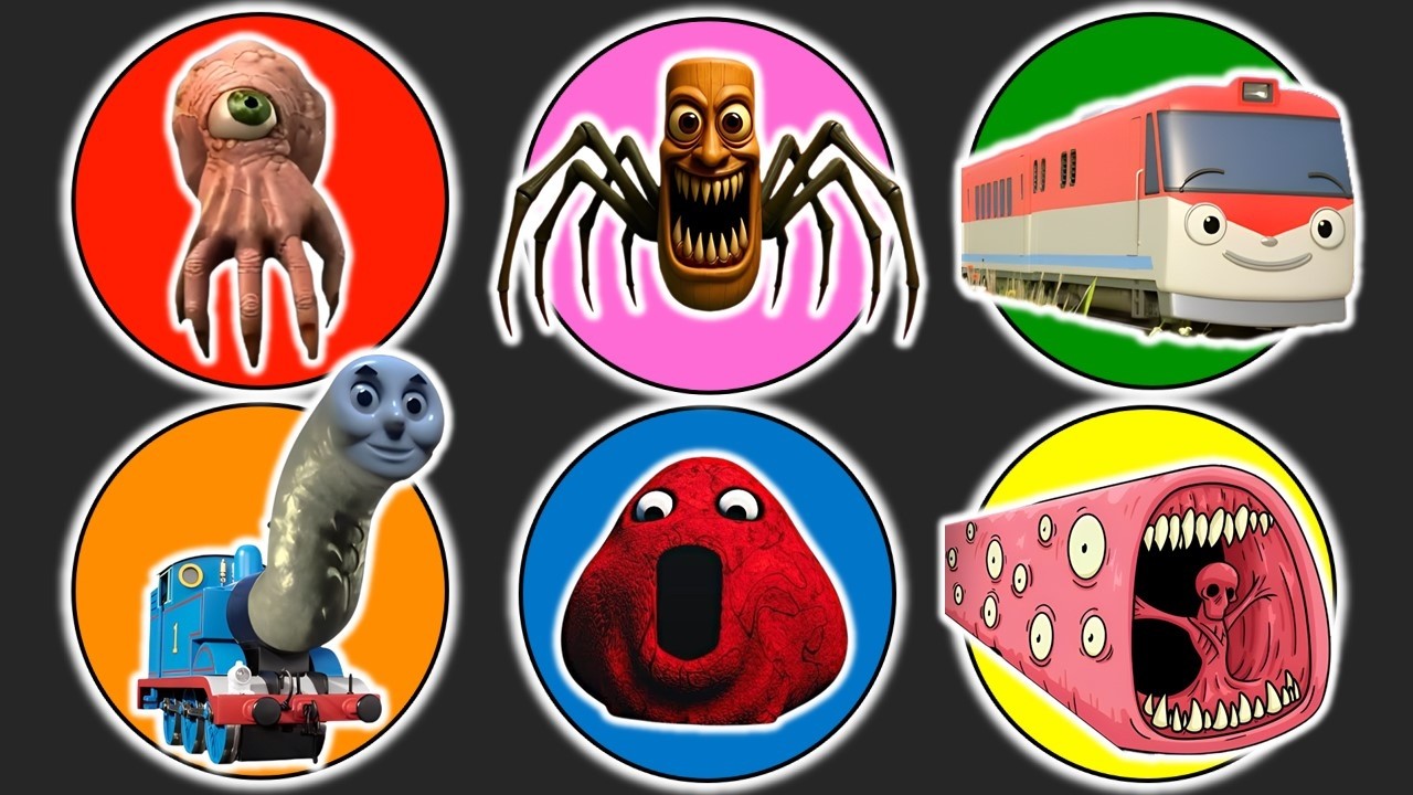Spin Wheel Monster Brain Eye, Tung Tung Sahur, Kereta Titipo, Thomas Lipan, Pou, Train Eater