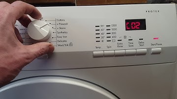 Aeg lavamat Protex model number l6027fl putting into test mode and reading error code and resetting