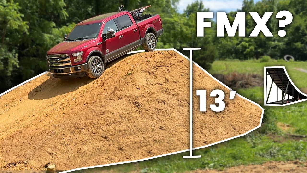 Huge Dirt Bike FMX Landing Ramp Build - YouTube