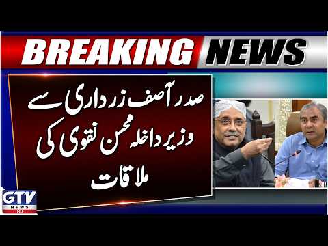 President Asif Ali Zardari Meets Interior Minister Mohsin Naqvi | Breaking News
