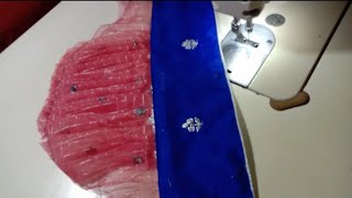 How To Stich Transparent Puff Sleeves Easily without lining #Tutorial