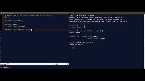 Demonstrating Vim-Jupyter integration