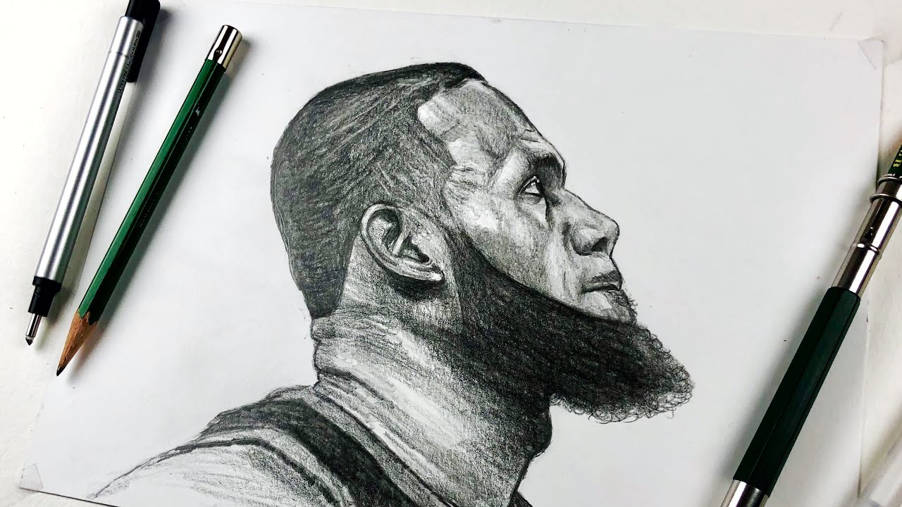 How to draw LeBron James - picture by Juwan - DrawingNow