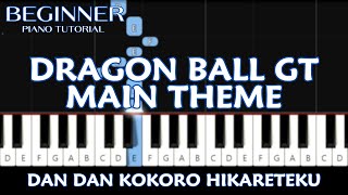 Dragon Ball GT Main Theme (Beginner Piano Tutorial)