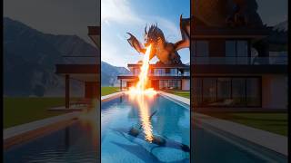 When the dragon dried pool’s water the Boy bring rain from cloud queen #shorts #ai #shortsfeed