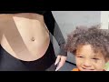 Stormi Kissing Kylie S Pregnant Belly 