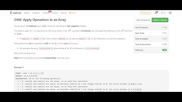 Apply Operations to an Array | leetcode weeklycontest 318 | Leetcode Easy