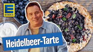 Heidelbeer Tarte vom Grill | Einfaches Sommer Dessert mit regionalen Heidelbeeren
