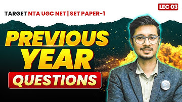 Previous Year Questions | UGC NET Paper 1 | SET Paper 1 | Lec 3 | IFAS