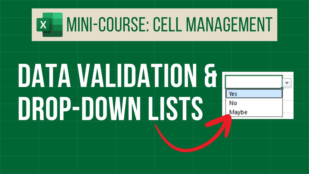 Use Data Validation in Excel to Control Inputs | Excel Mini-Course ...