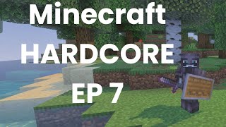 Minecraft HARDCORE EP|7 Making a Villager trading hall (exterior)