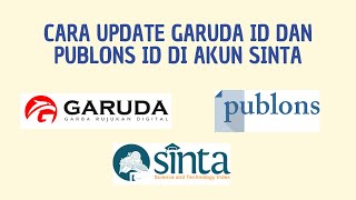 Bagaimana Update Garuda Id Dan Publons Id Di Akun Sinta??