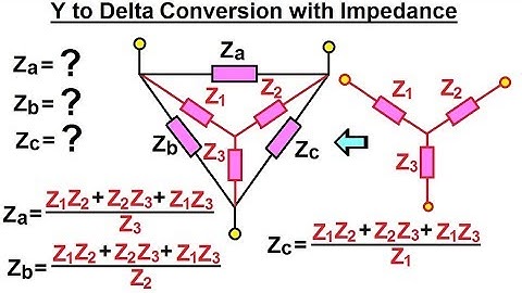Electrical Engineering: Ch 10 Alternating Voltages & Phasors (39 of 82) Y to Delta Conversion with Z