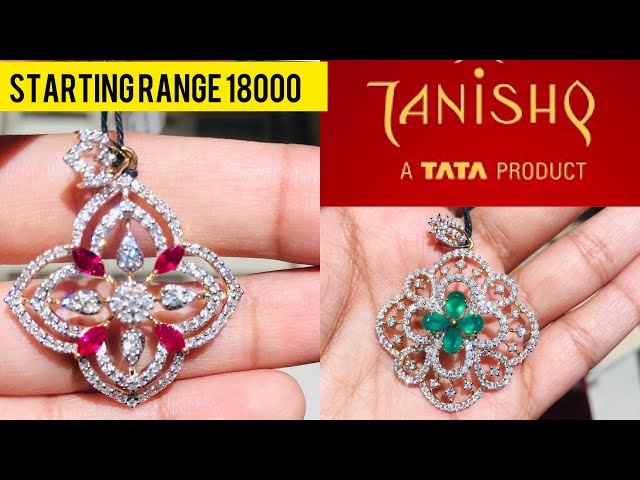 Tanishq Ruby, Emerald & Diamond Mix Type Pendant Designs with price ||  Tanishq Ruby, Emerald - YouTube