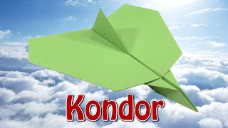 Бумажный самолёт Kondor Paper airplane Kondor