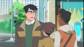 My Adventures With Superman S1 Ep 10 | Clark Asks Lois & Jimmy For Help To Find General Lane Scene
