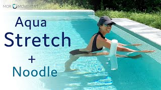 Stretching Exercises in the Pool with a Noodle