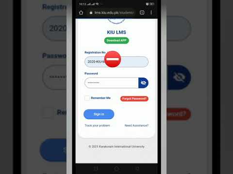 KIU LMS student log in