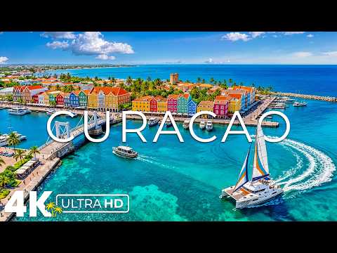 Curaçao 🇨🇼 4K Drone Footage | Colorful Waterfront, Turquoise Sea & Caribbean Charm
