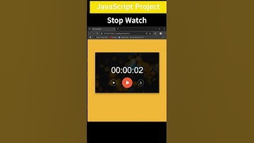 Create Stop watch using html css and JS | JavaScript Projects