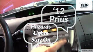 '12 Prius - Hazard lights flashing on their own!