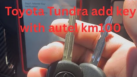 How to program a spare key for a Toyota tundra with the autel km100 key programmer