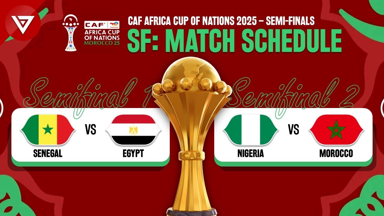 🔴Semi-Finals CAF Africa Cup of Nations 2025: Match Schedule & Fixtures Today