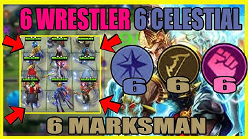 6 CELESTIAL 6 MARKSMAN 6 WRESTLER - SUPER FAST ATTACK SPEED!! - 666 Synergy Magic Chess Highlights!