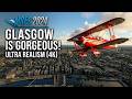 MSFS 2024 | 4K ULTRA Realistic Flight | Glasgow Scotland l Aerial Tour