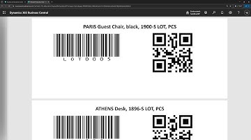 Business Central short video: Print barcodes from production orders (No customization)
