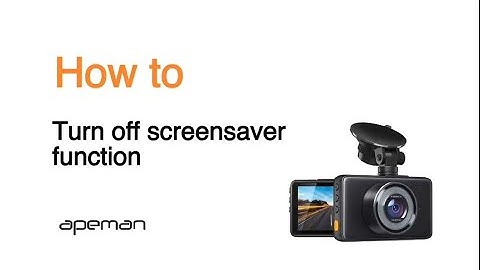 How to Turn off screensaver function