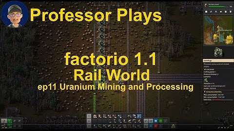 factorio Rail World ep11 Uranium Mining and Processing