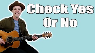 Video thumbnail of "George Strait Check Yes Or No Guitar Lesson + Tutorial + TABS"