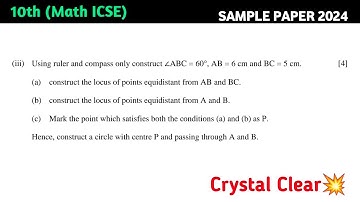 Using ruler and compass only construct ∠ABC = 60°, AB = 6 cm and BC = 5 cm. Construct the locus