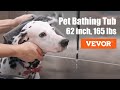 Vevor professional dog grooming tub  62 inch  pet bathing tub