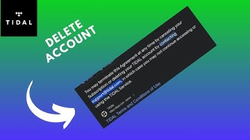 how to delete tidal account