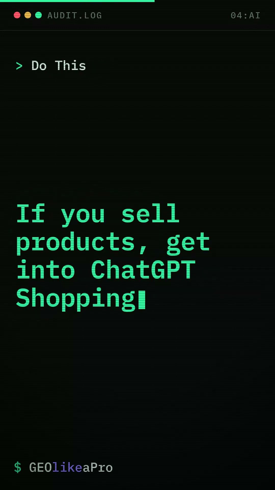 AI Visibility Tip #14: 50 million people shop on ChatGPT daily #shorts #agenticai #agenticcommerce