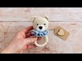 How to Crochet a Baby Rattle (PART 1 of Cute Amigurumi Bear Teething Toy)