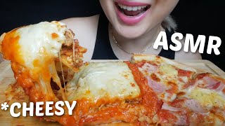 CHEESY Lasagna and Pizza ASMR *Thailand Italian Kitchen NO Talking Eating Sounds | N.E Let's Eat