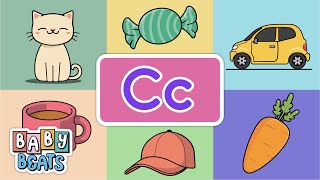 Learn words for Alphabet C | ABC Flashcards for Toddlers |Cc Tracing Capital and Small letters #abc