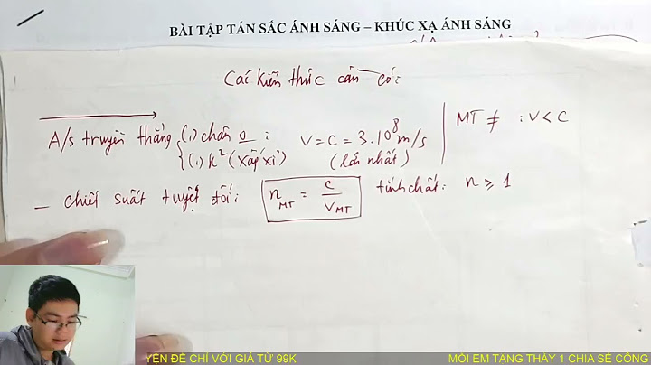 Bài tập lý thuyết tán sắc ánh sáng năm 2024