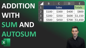 Excel Tips - Addition with SUM and AUTOSUM