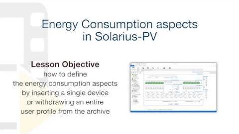 Solarius PV Tutorial - The consumption profiles in Solarius-PV - ACCA software