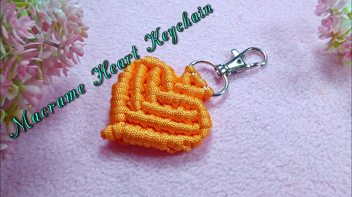 Heart Shaped Macrame Keychain Tutorial for BEGINNERS! | DIY Macrame heart key chain